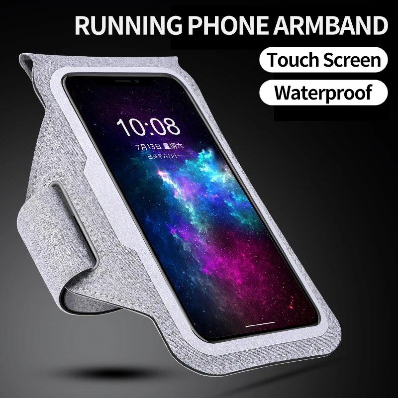 Ultra-thin Running Sports Armband For iPhone 15 14 13 12 11 Pro Max 15 Plus Universal Fitness Belt Arm Band Bag Pouch