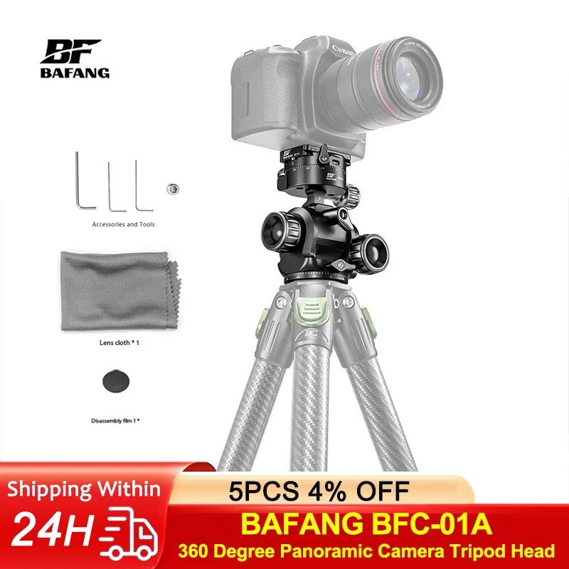 BAFANG BFC-01A Professional 360 Degree Panoramic Camera Tripod Head with Quick Release Plate for DSLR Camera Tripod Monopod