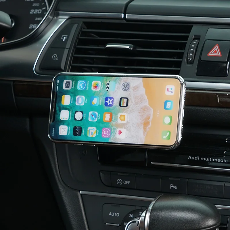 Mobile Phone Holder Magnetic Car GPS Holder Air Vent Outlet Stand Clip Bracket for Audi A6 C7 2012-2015