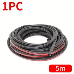 Dual - Layer Waterproof Noise - Insulating Rubber Seal for Car Doors, Hood, and Trunk (Black Five holes 5m)