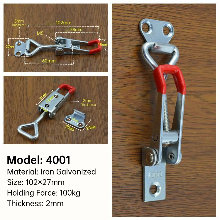 Lever Handle Lock Hasp Toggle Latch Catch For Sliding Door Furniture Hardware Toggle Clamp Adjustable Cabinet Boxes Lock Buckle