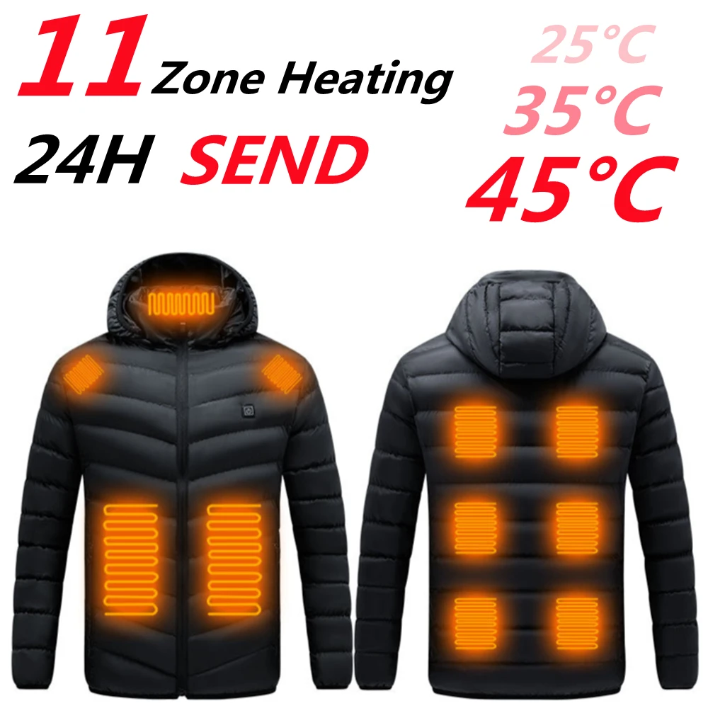 

2022 NEW Heated Jacket For Men Hunting Men's Vest USB Electric Heating Jackets Winter Outdoor Sprots Parka CampingWarm Coat HOT