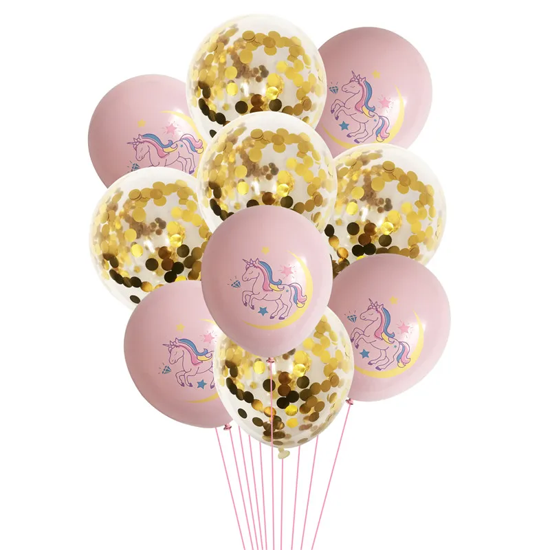 

10Pcs 12inch Unicorn Latex Balloons Happy Birthday Party Decor Baby Shower Kids Confetti Balloon Wedding Anniversary Supplies