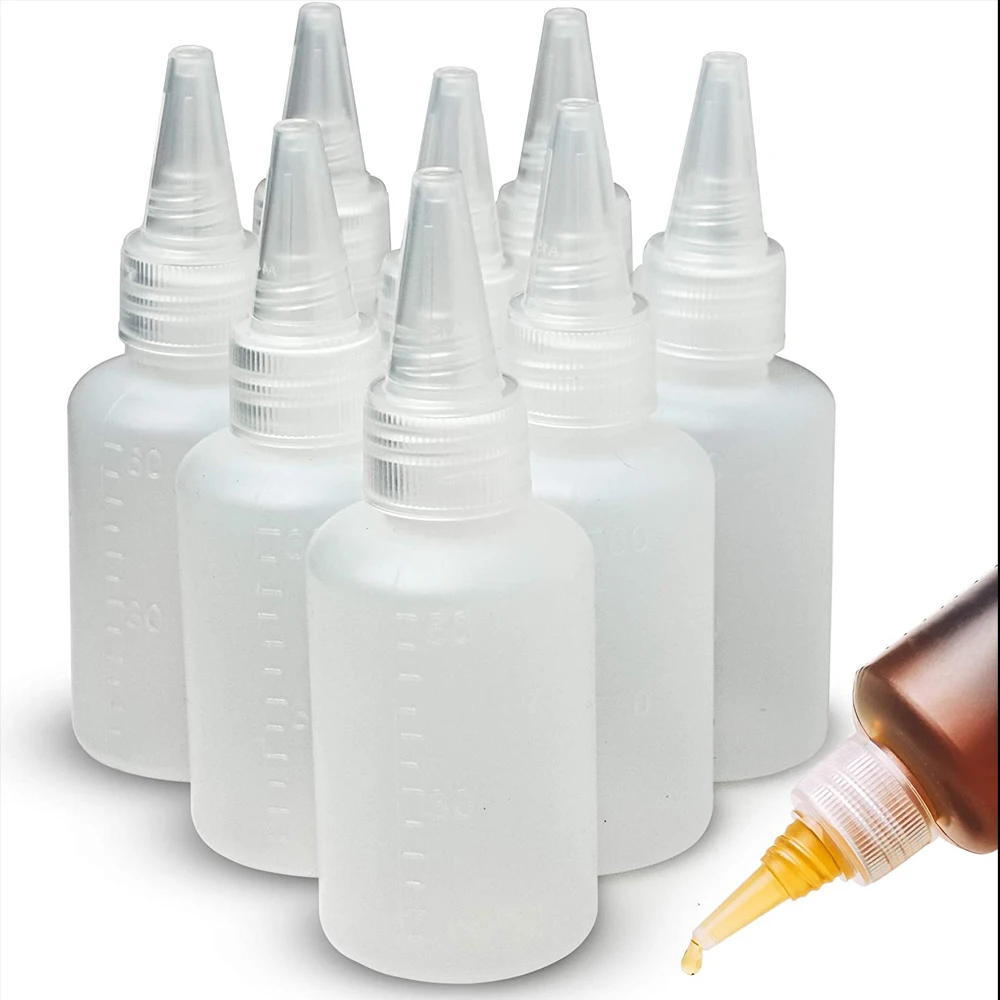 DIY Liquid Dispenser Squeezable PET Plastic Oil Dropper Bottles Pigment Container Glue Bottles Refillable Bottles
