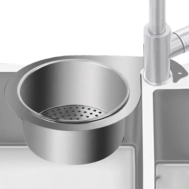 Stainless steel Swan Basket Drain Rack Kitchen Sink Food Drain Basket Waste Storage