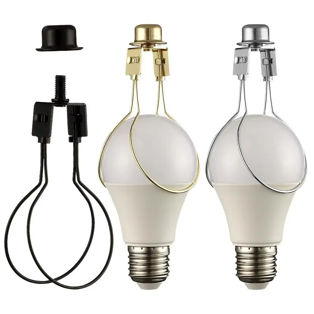 Durable Iron Lamp Shade Cap Finial with Light Bulb Clip