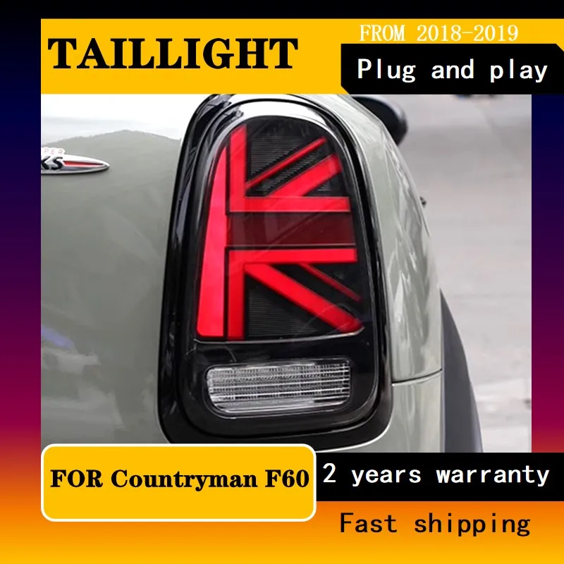 

Car Styling for Tail Lamp for MINI Countryman F60 Tail Lamp LED Tail Light 2014-2021 F60 Rear Fog Brake Turn Signal Automotive A