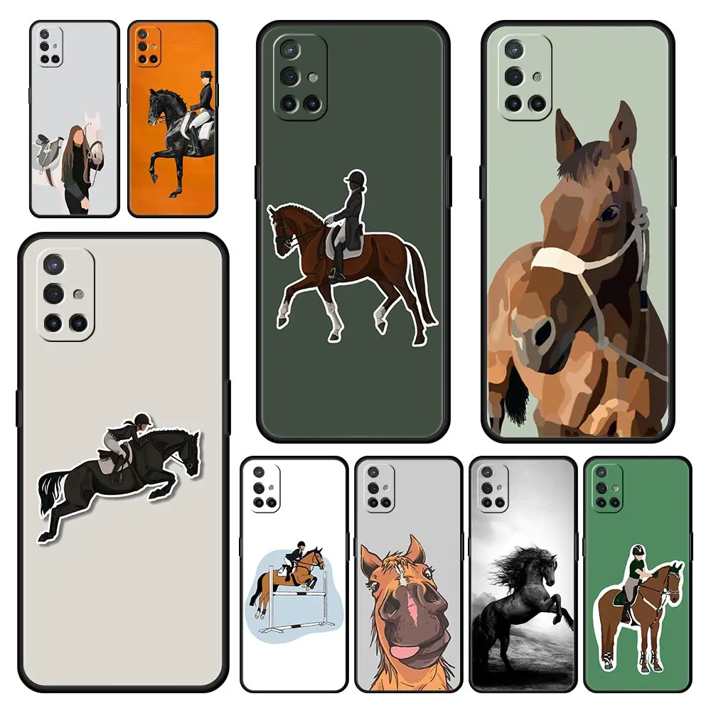 Galloping Horse Girl Drawing Phone Case Cover