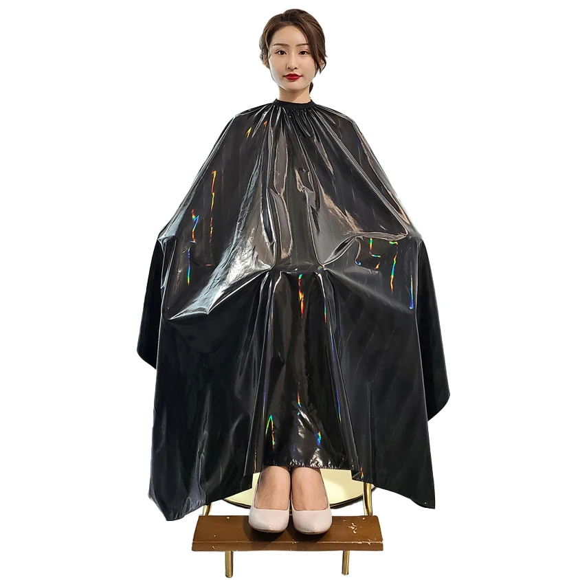 Waterproof Coating Dyeing Hair Capes Salon Hairdressing Cape Antifouling Hairstyling Customer Apron Glossy Cloth Gown 1737 2