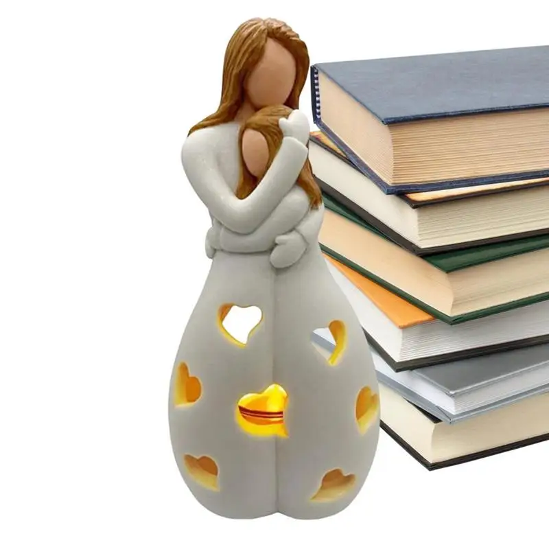 

Подсвечник, статуэтка матери и дочери, статуэтка из смолы, декоративный подсвечник, подарок на день рождения для дочери, матерей, украшение для дома