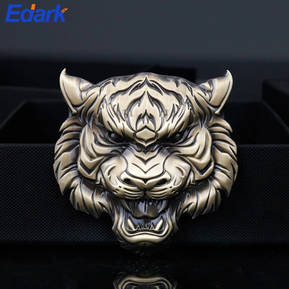 

3D Car Sticker Zinc Alloy Plating Car Side Fender Rear Trunk Tiger Head Emblem Badge Decal for Any Vehicle Truck Car Motorcycle