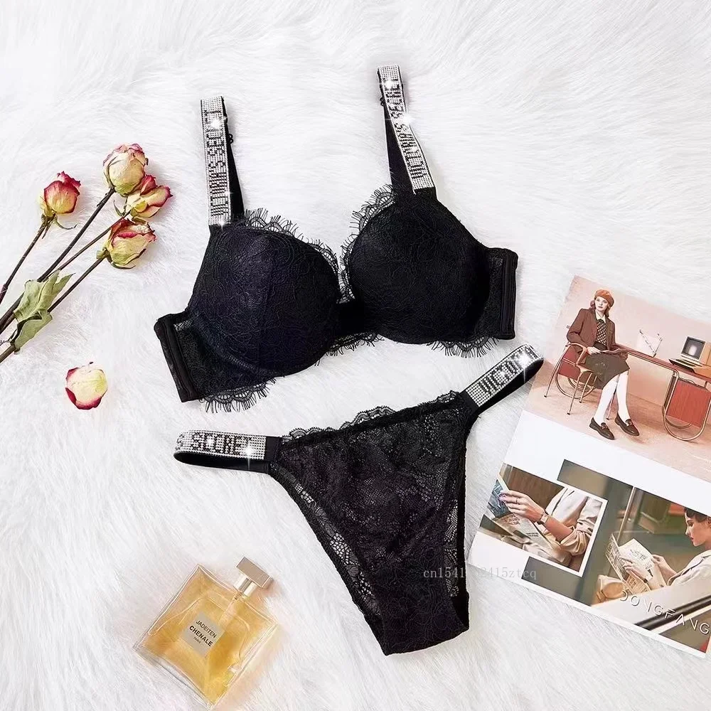 Sexy Rhinestones Low Waist Panties Women Bikini 3D Logo Brand Design Intimates Underwear Cotton Comfort Seamless Briefs Lingerie