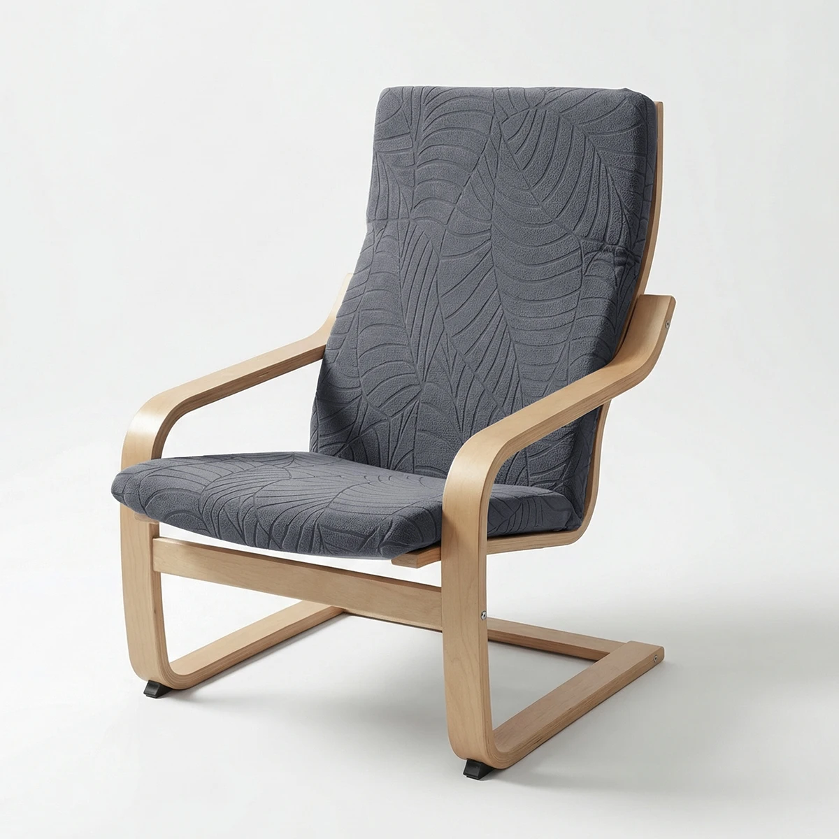 Leaf Pattern Jacquard Recliner Chair Slipcover - Elastic All-Inclusive Armchair Cover