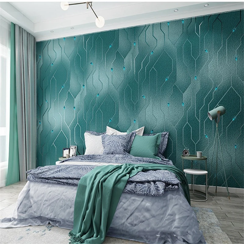 Diatom Mud Pattern Suede Velvet Wallpaper Light Luxury Bedroom Living Room Home Decoration Thickened Foam Non-woven 3D Wallpaper