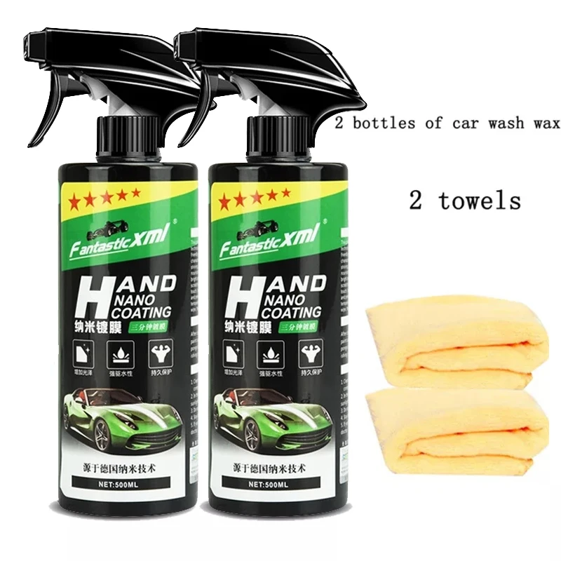 Auto Quick Coat Ceramic Coating Car Wax 3 in 1 Hydrophobic Polish Waterless Wash Shine Polymer Sealent Spray Protection