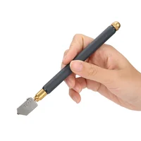 2/3/4/6Pcs TC-17 Oil Glass Cutter Metal Handle Diamond Straight Head Cutting Tool Pack 2