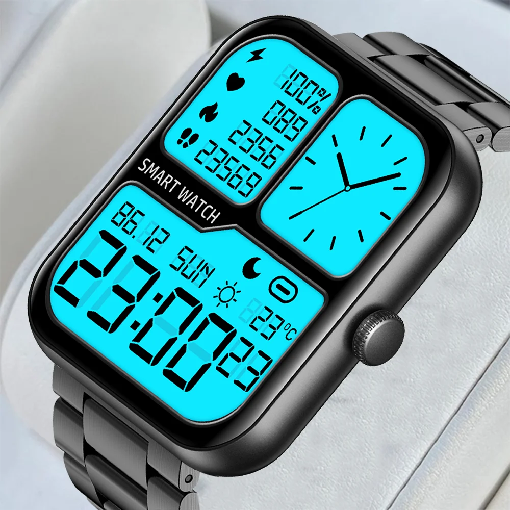 

New Men's Smartwatch 3ATM IP68 Waterproof Sport Watch 1.83inch Custom Dials Smart Watch Men Women for Xiaomi IOS Android