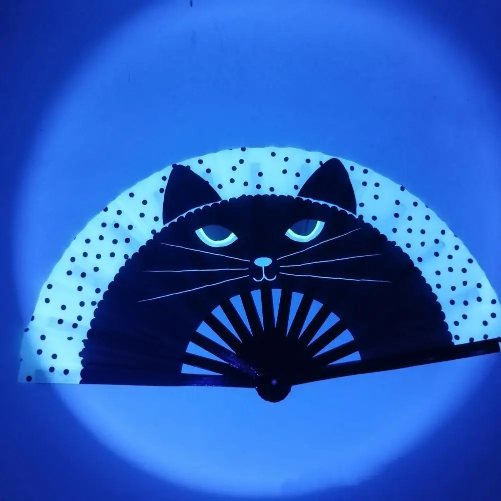 Party Prop Fan Colorful Rave Fans Bamboo Ribs Decorative Gifts for Festival Dancing Parties Accessories for Men Women folding fan hand fan wooden hand fan silk fans