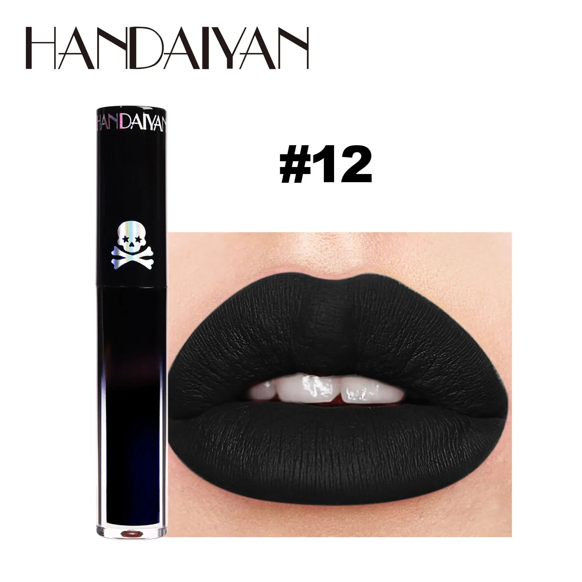 thumbnail image 1 of Halloween Goth Lipstick Set Long Lasting Smudgeproof Dark Matte Lip Gloss Velvet Lipsticks Black Liquid Lipstick for Halloween, 1 of 5