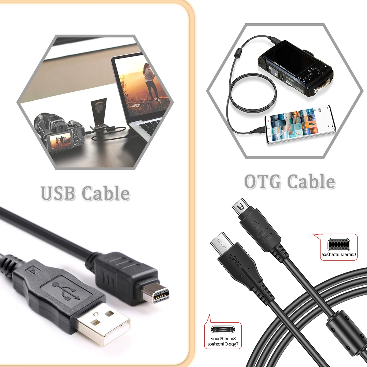 올림푸스 카메라용 USB 데이터 코드 CB-USB6 12핀 케이블 E-PL3 E450 E400 SZ-14 U1070 SZ-31MR OM-D E-M5 TG-1 Tough3000 카메라 케이블