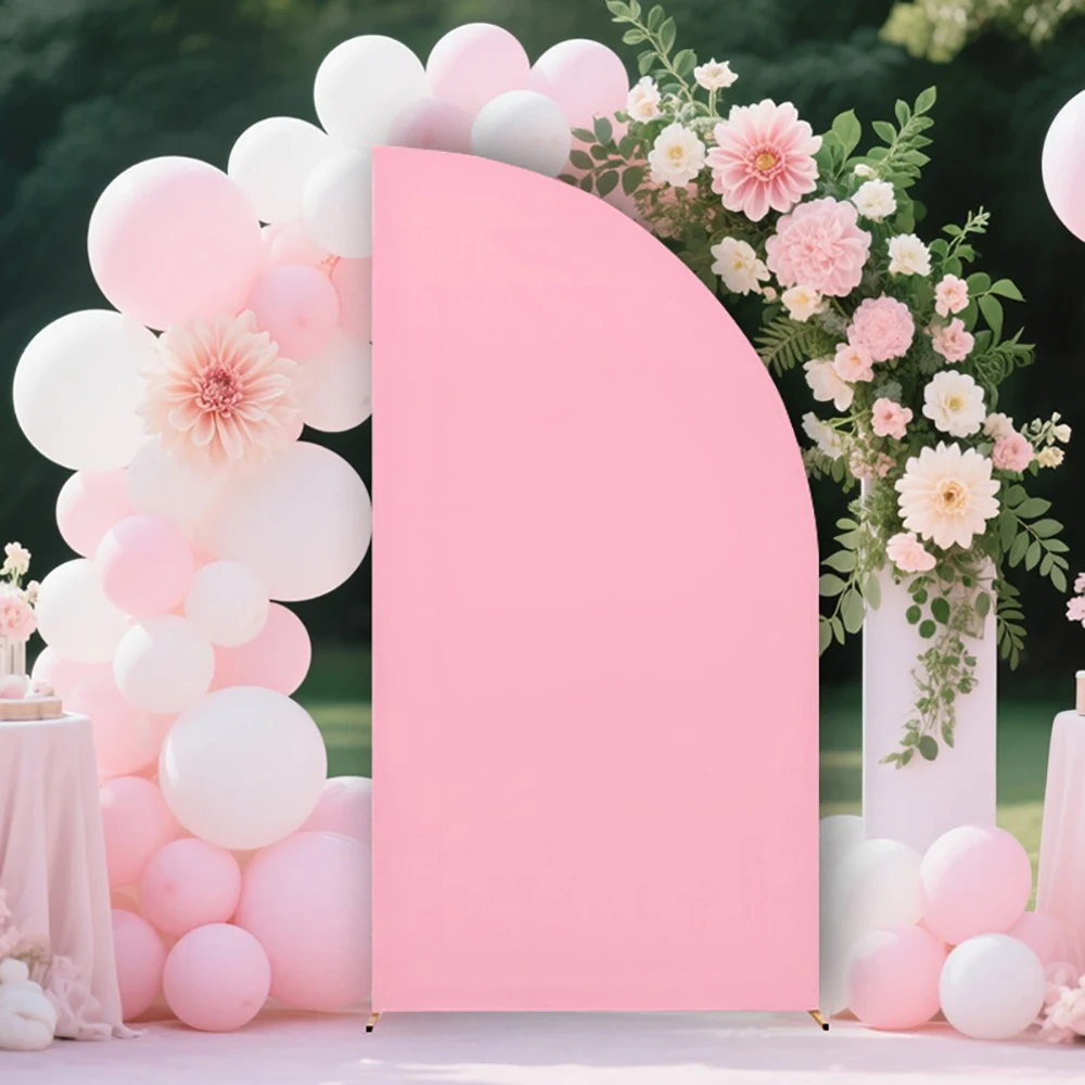 Halbmond-Bogen-Abdeckung, Spandex-Stretch-Standabdeckung, doppelseitig, für Hochzeiten, Geburtstage, Babypartys, Dekoration – Detail 12