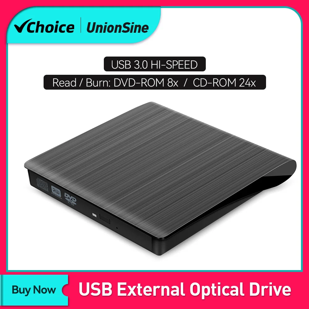 PASKOO USB 3.0 외장 CD/DVD 버너, 데스크탑 원 컴퓨터 노트북, 범용 모바일 외장 녹음기, 광학 드라이브