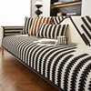 Classic black and white Chenille sofa cover, pet scratch and stain resistant, non slip sofa cushion protection cover, machine wa 4