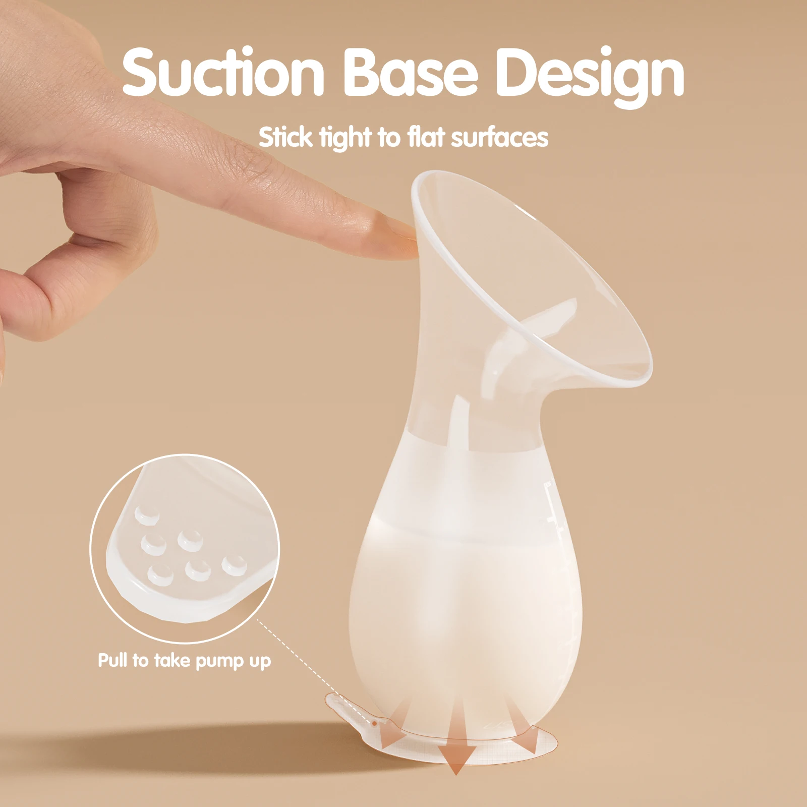 Milk Collector 5oz/160ml Food Grade Silicone Suction Base Dust Proof Cap Stopper