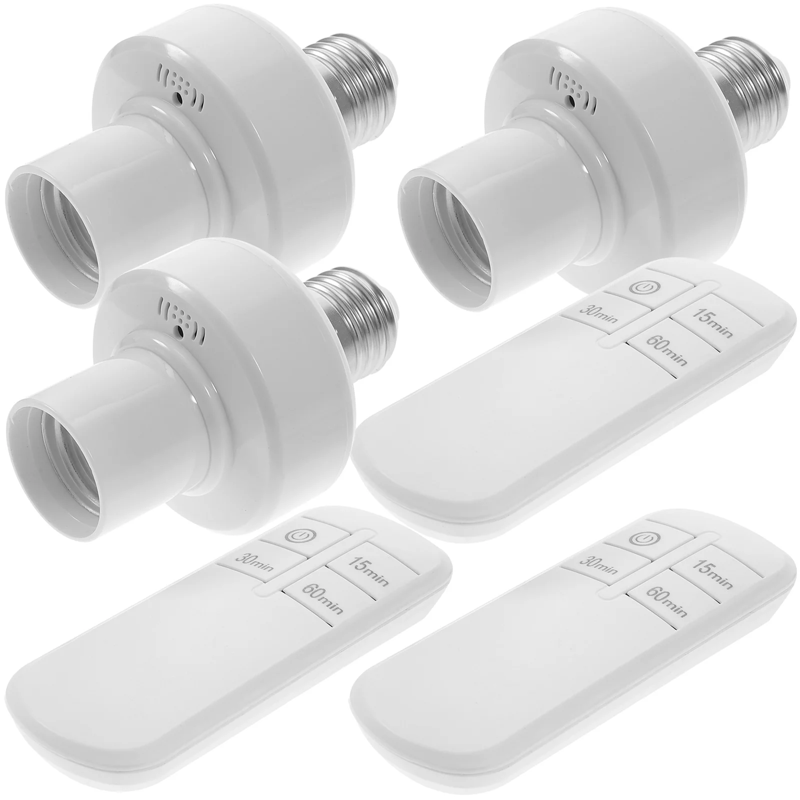 

3 Pcs Remote Control Light Head Timers Programmable Indoor E27 Socket Controller with Wifi Bulbs Wireless Smart Lights