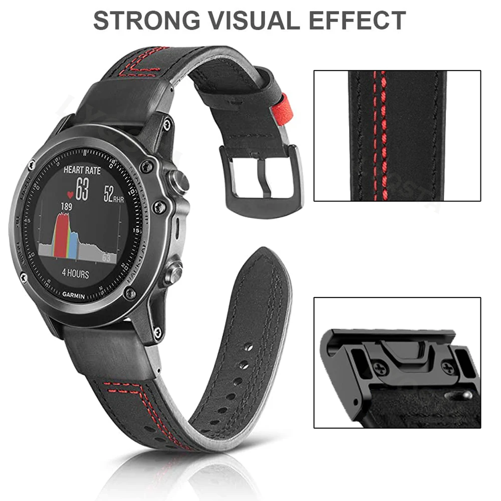 Garmin Fenix 7 7X 6 6X Pro 5X 5 Plus 3HR 935 Epix    ո   22mm 26mm Quickfit Watchband Ʈ