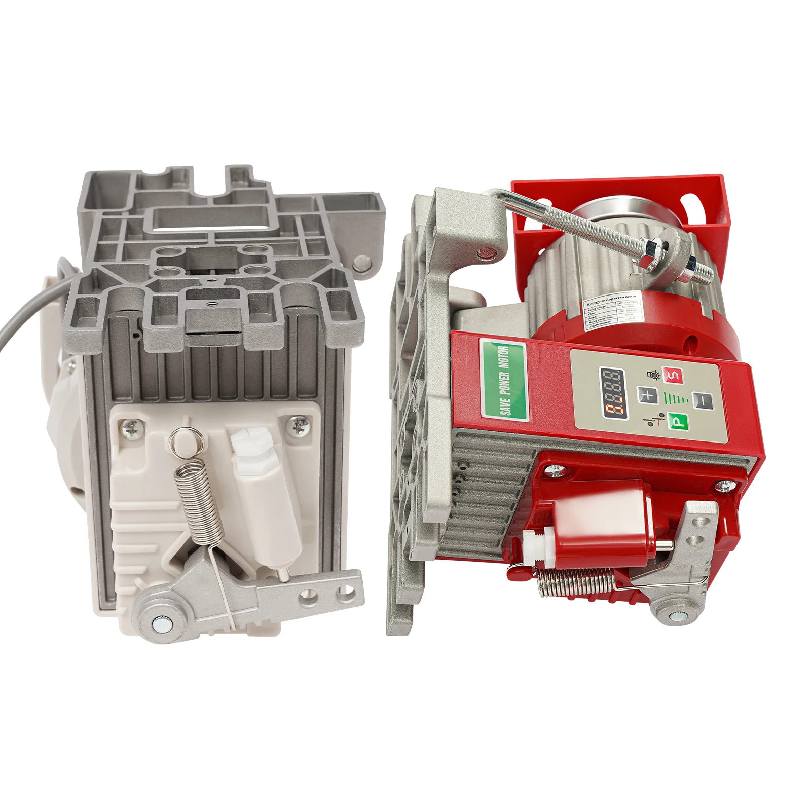 550 W industrieller bürstenloser Servomotor, Nähmaschinenmotor, energiesparend, AC 220 V, 3/5 PS, 200–6000 U/min, mit Riemenabdeckung, Geschwindigkeitsanzeige – Detail 10