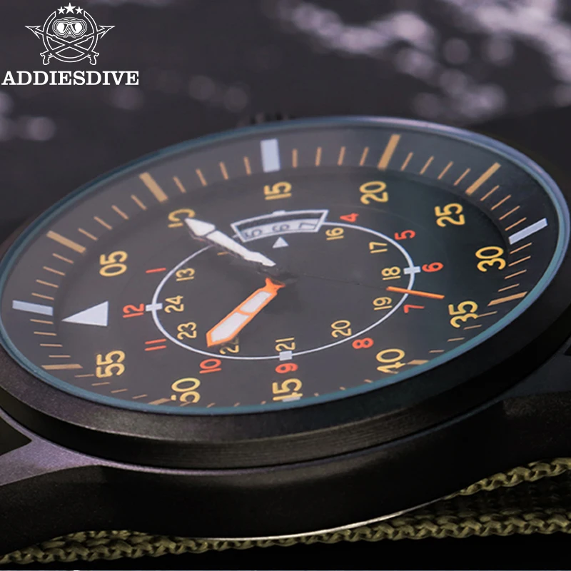 ADDIESDIVE Men's Luminous Quartz Watch with High-Quality Nylon Strap – 5Bar Waterproof Casual Fashion Timepiece
