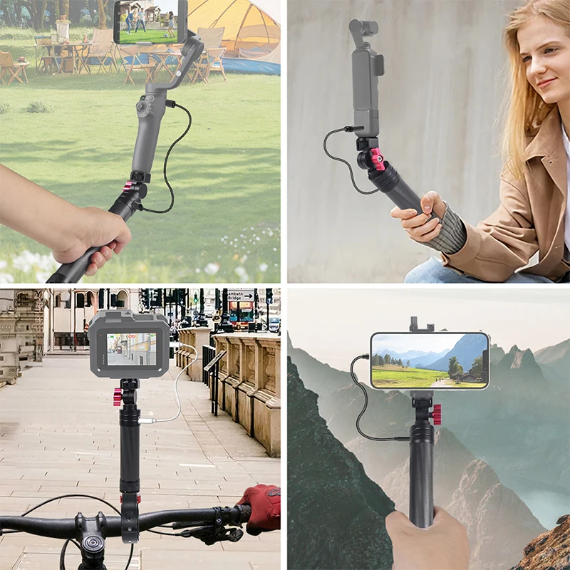 10000mAh/5000mAh Mobile Power Supply Charging Selfie Stick for GoPro DJI Pocket3 Gimbal Fast Charge Power Bank Battery Hand Grip 5