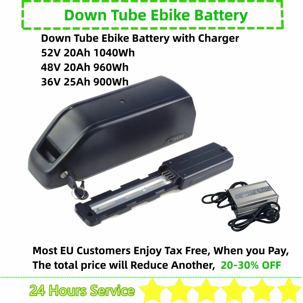 Batteria Elettrica Ebike Per Bici Elettrica Da 52V Volt Batteria 52V 20Ah 48V 20Ah 36V 25Ah 20A 30A Bms 21700 Celle Batteria Con Caricabatterie
