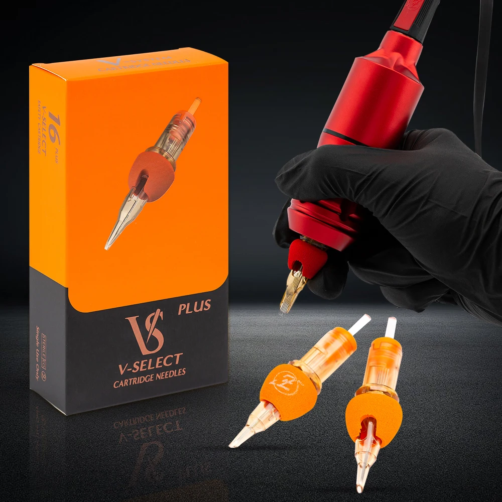 Aghi Per Cartucce Per Tatuaggi Ez V-Select Plus Coperture In Schiuma Per Ombre Rotonde Per Manopole Per Tatuaggi Rotanti Per Cartucce 16 Pz/Scatola
