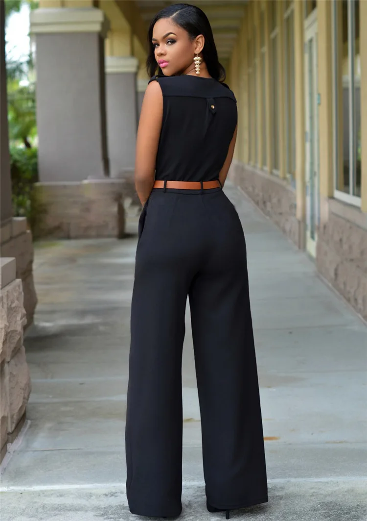 Business Formal Jumpsuit Work Wear Women Romper Elegant