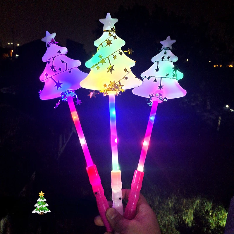 

10 шт., светодиодные волшебные палочки для рождественской елки