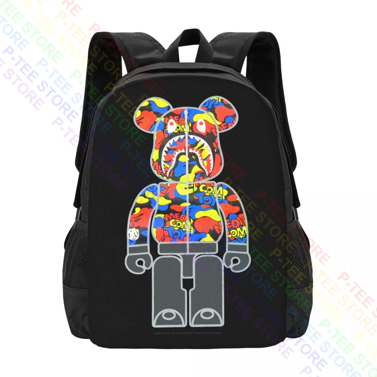 Medicom Toy Bearbrick Medicom Toy Camo Shark 2019 Zaino Borsa Sportiva Da Viaggio Di Grande Capacità
