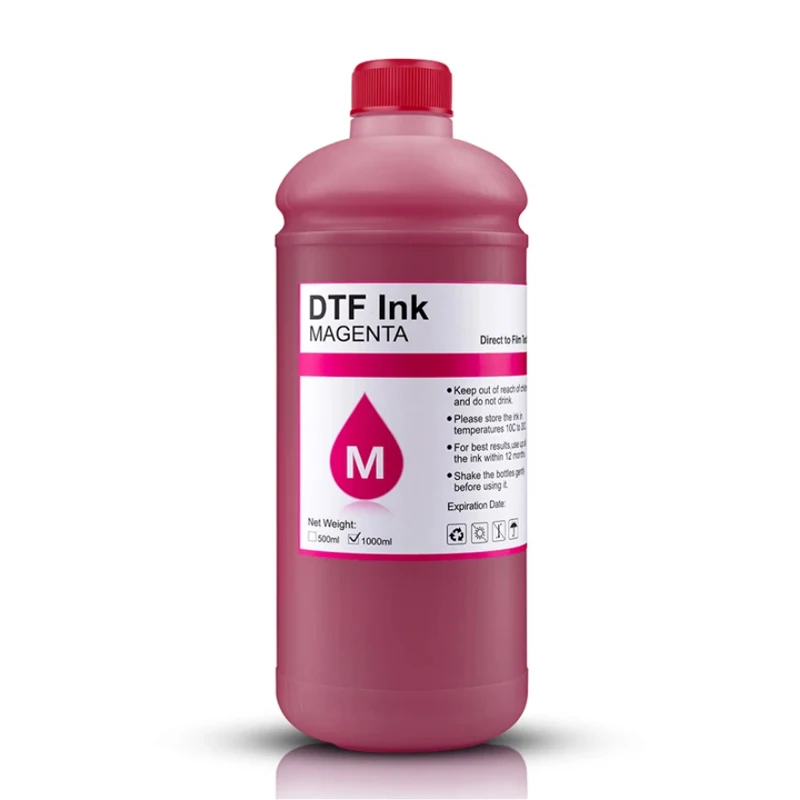 DTF 잉크, 화이트 컬러 잉크, 마젠타 옐로우 시안 블랙, 1000ml, 15PCs, 2PCs