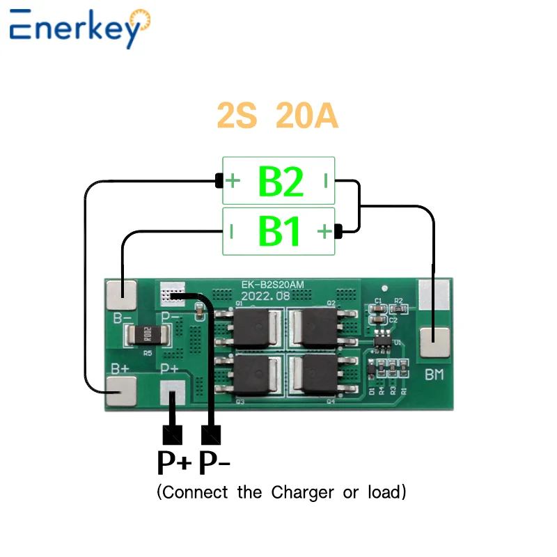 Фото Enerkey, оптовая продажа, 2S 20A 30A, защитная плата зарядного устройства литий-ионной литиевой батареи BMS №3
