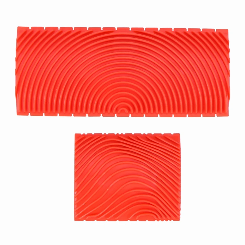 

2Pcs Wood Graining Grain Rubber Patin Painting Effects DIY Wall Decoration Tools