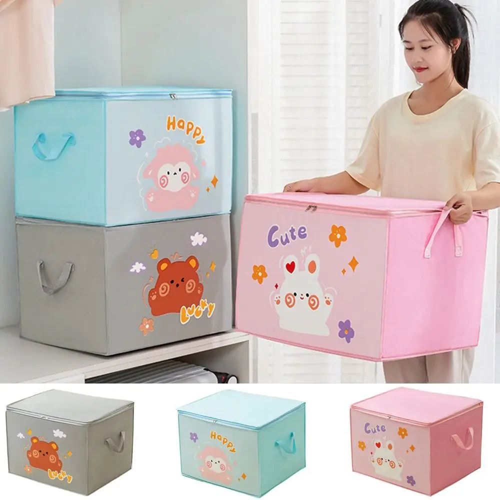 

Thicken Cartoon Quilt Storage Bag Non-woven Fabric Waterproof Clothes Sorting Bag Moisture-proof Large Capacity