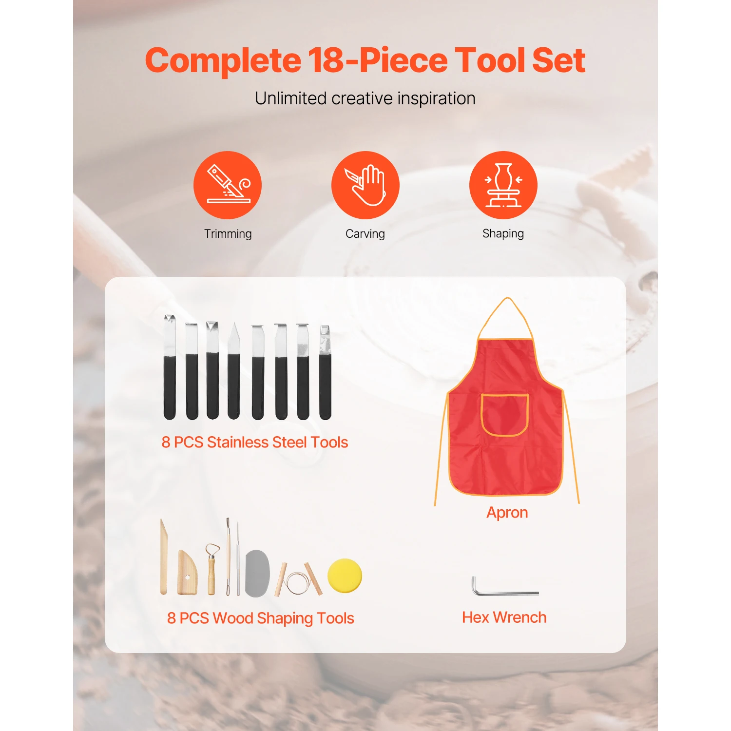 Ceramic Pottery Wheel Machine 60-300 RPM