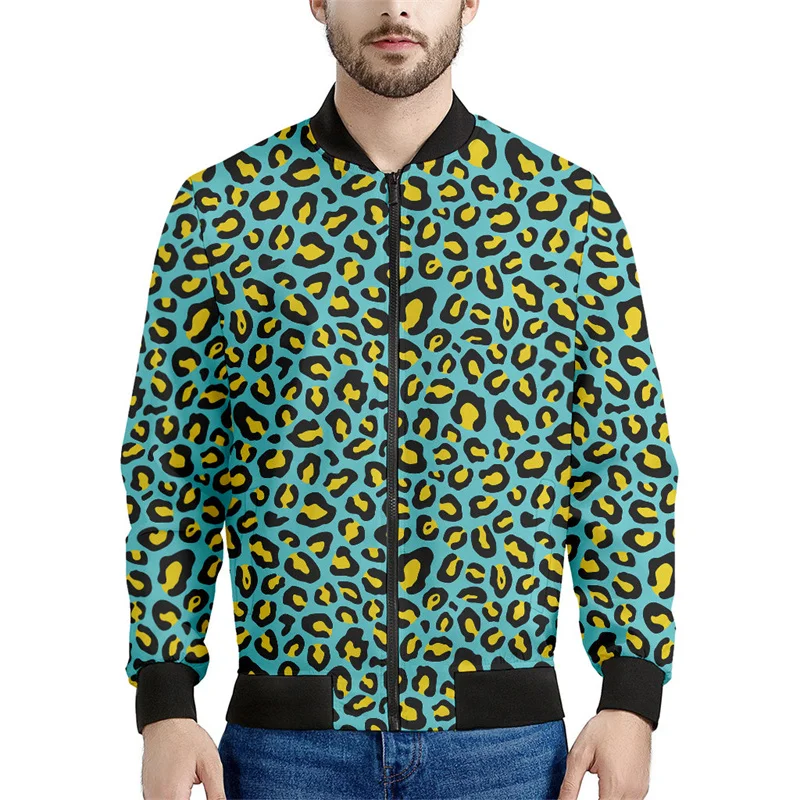 thumbnail image 1 of Chaqueta con cremallera y estampado de leopardo en 3D de moda para hombres y mujeres, sudadera con personalidad, chaquetas de calle para primavera y otoño, abrigos de manga larga, 1 of 4