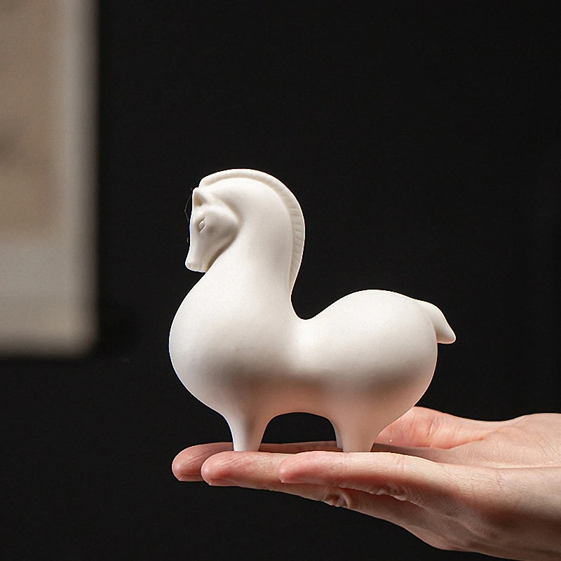 磁器の馬の像,ヴィンテージの装飾,セラミックアート,zen,創造的