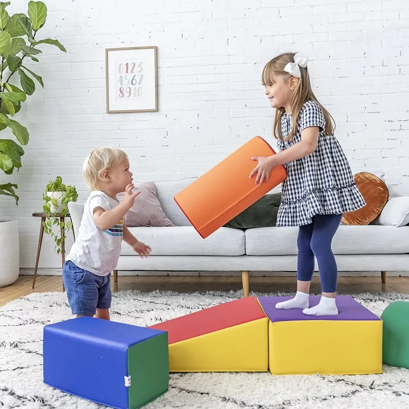 Indoor Soft Foam Climbing Blocks Toddler Soft Play Equipment Block Set Softzone Climb and Crawl Activity Play Toy