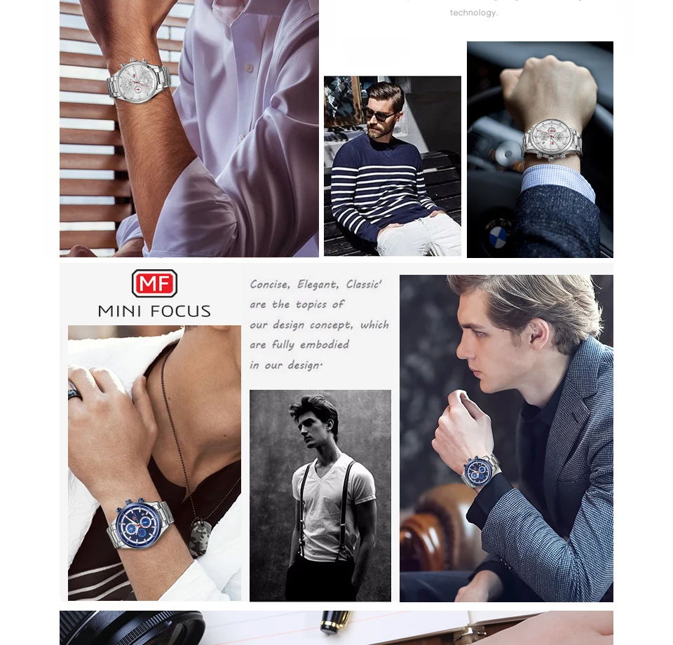 MINI FOCUS Quartz Watch for Men Waterproof_voghion.com