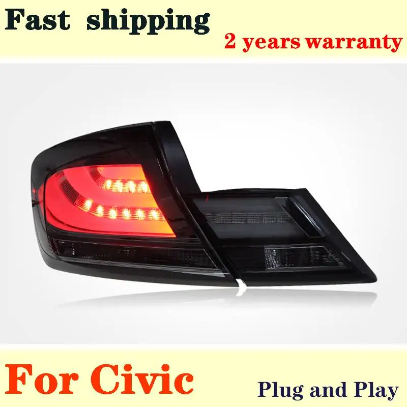 

Car Styling Taillights For Honda CIVIC 2014 2015 LED Tail Light DRL Tail Lamp Turn Signal Rear Reverse Brake Car Accessories