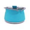 Foldable Water Kettle Portable Camp Tea Pot Compact Travel Portable Kettle with Ergonomic Handle Collapsible Hot Water Boiler 4