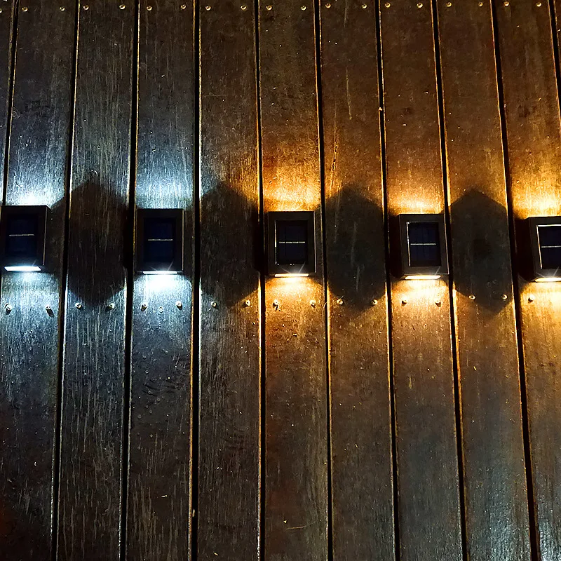 LED Solar Light Outdoor Waterproof Solar Wall Lamp Up and Down Lighting Garden Stairs Fence Decoration Sunlight Powered Lamp 2